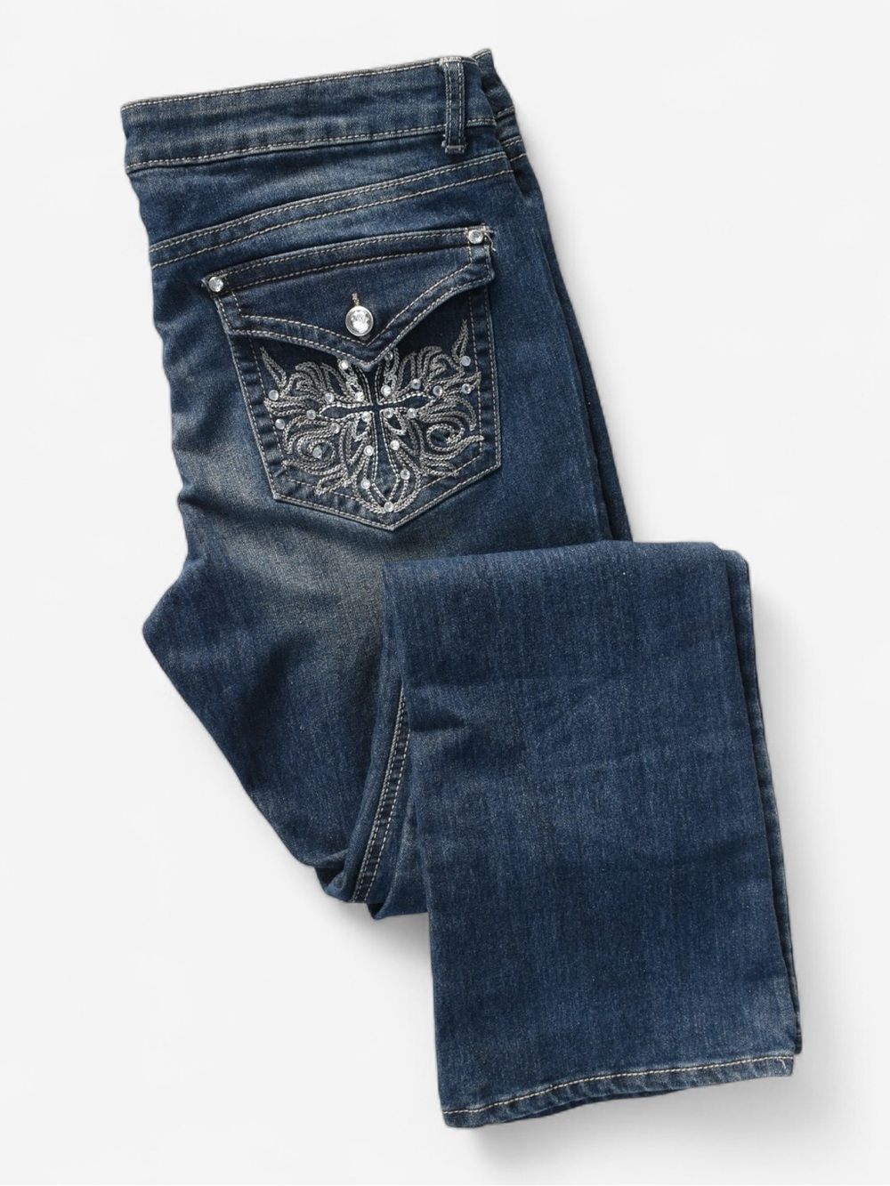 MUDD Vintage Y2K Denim Embellished Flare Jeans